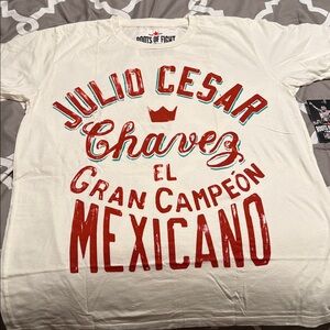 Roots of Fight White Julio Cesar Chavez Tee